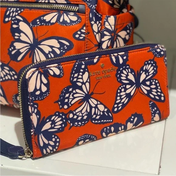 Kate Spade Chelsea Large ContinentalWallet Butterfly Multi